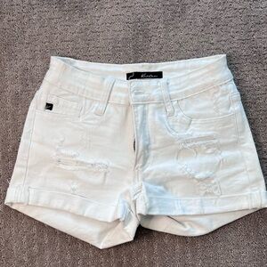 KanCan Crisp White Denim Shorts